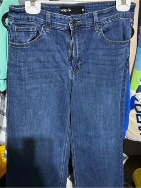 Indigo Flare-Wide Leg Women's Jeans in Dark Blue